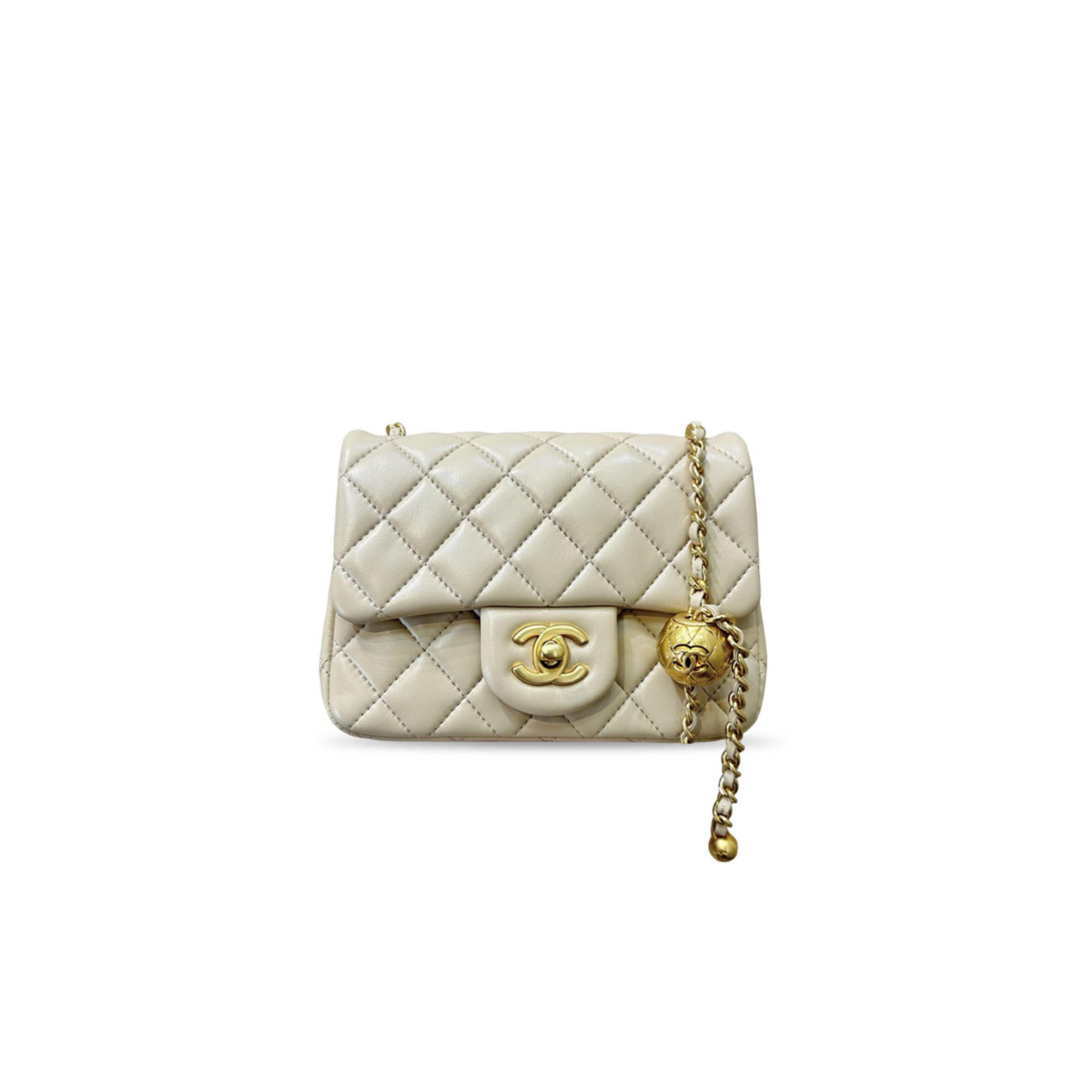 CHANEL MASTER CC PEARL CRUSH MINI FLAP LAMBSKIN QUILTED (17*13*7cm)